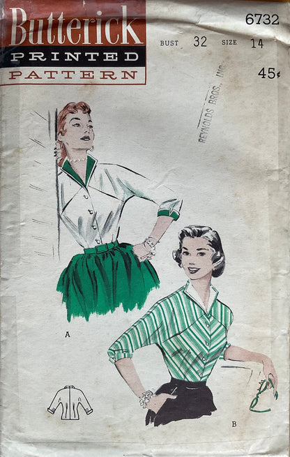 Butterick 6732 Sewing Pattern (Vintage) UNCUT