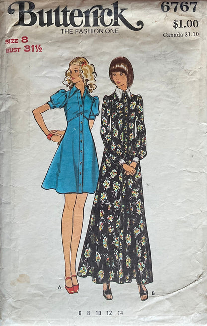 Butterick 6767 Sewing Pattern (Vintage) CUT