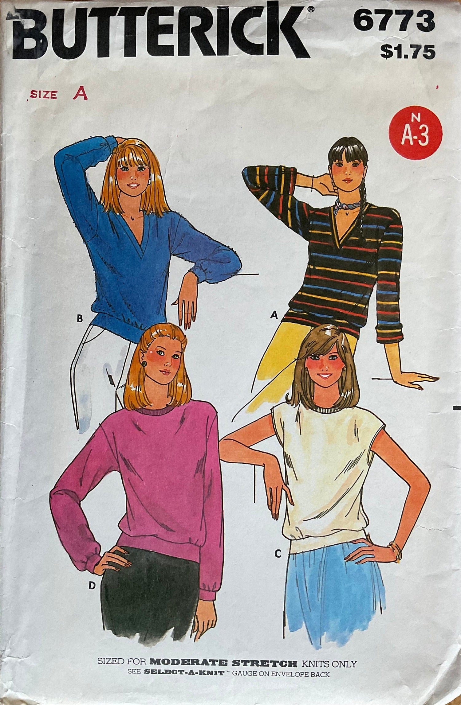 Butterick 6773 Sewing Pattern (Vintage) UNCUT/CUT