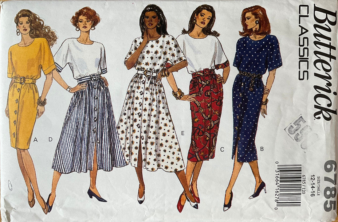 Butterick 6785 Sewing Pattern (Vintage) CUT