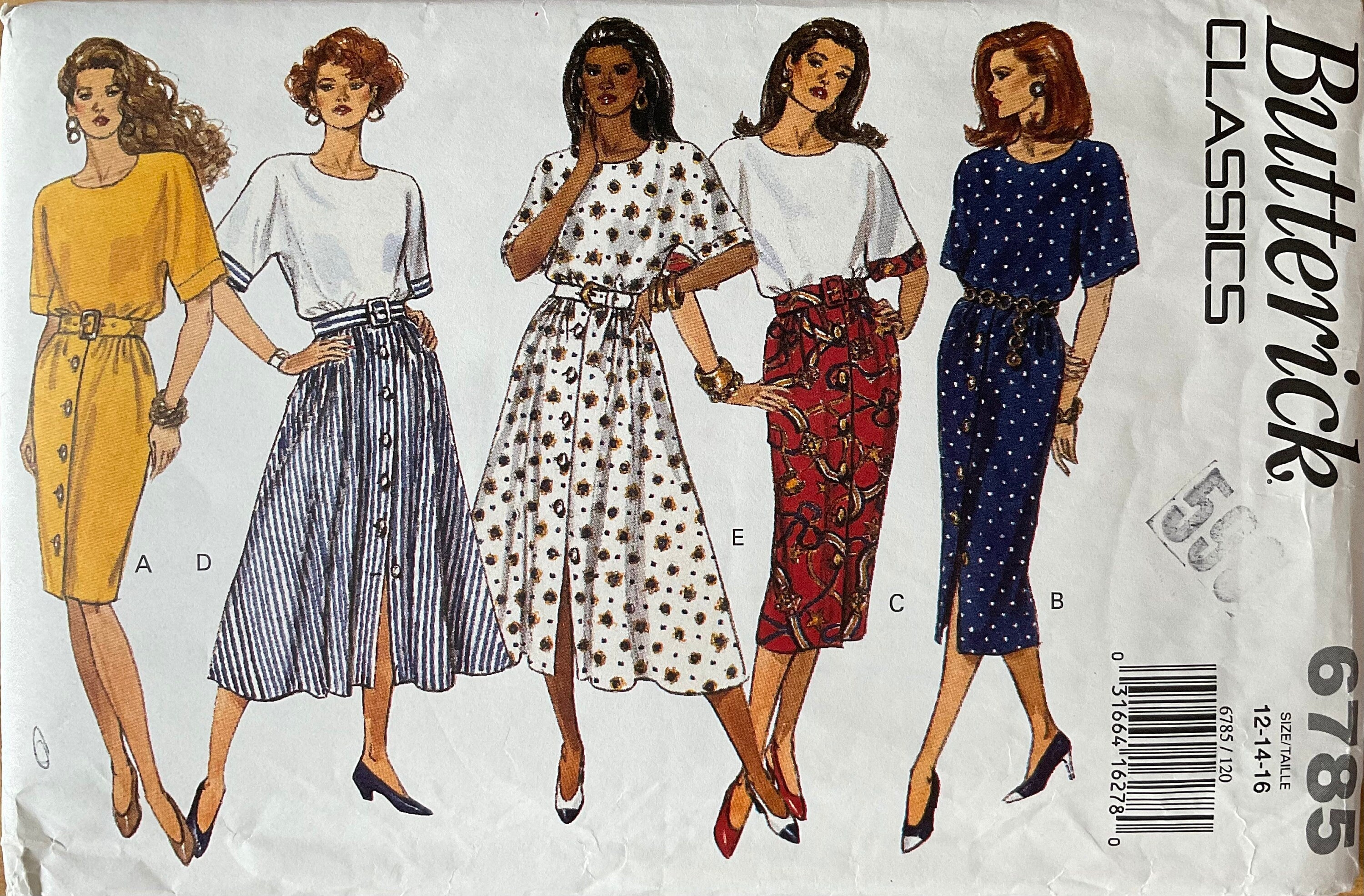 Butterick 6785 Sewing Pattern (Vintage) CUT