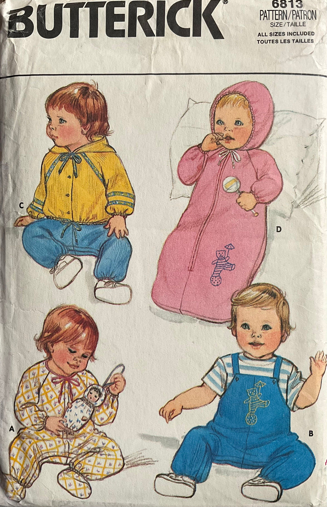 Butterick 6813 Sewing Pattern (Vintage) CUT