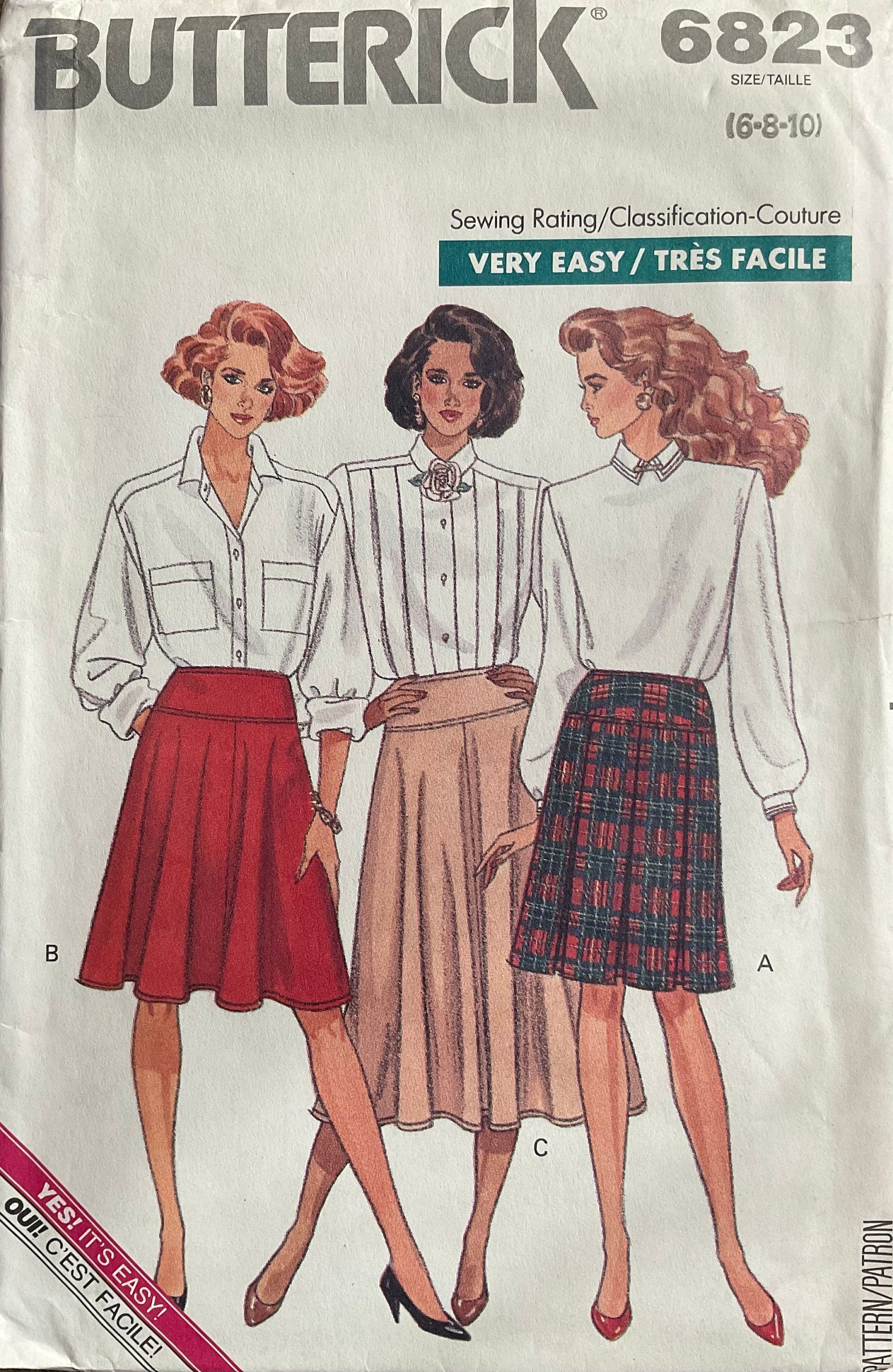 Butterick 6823 Sewing Pattern (Vintage) UNCUT