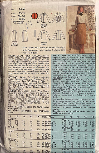 Butterick 6828 Sewing Pattern (Vintage) UNCUT/CUT