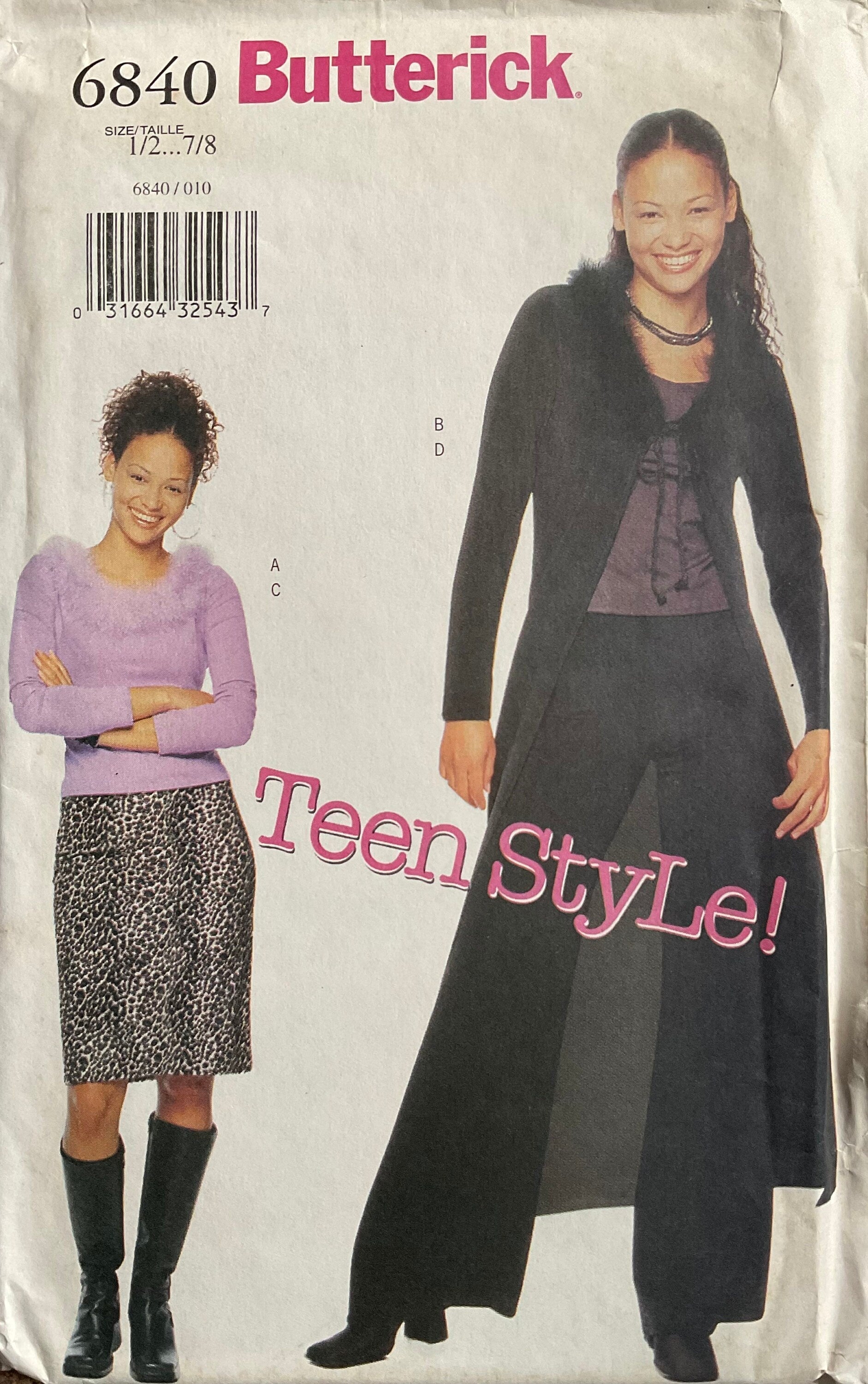 Butterick 6840 Sewing Pattern (Vintage) UNCUT