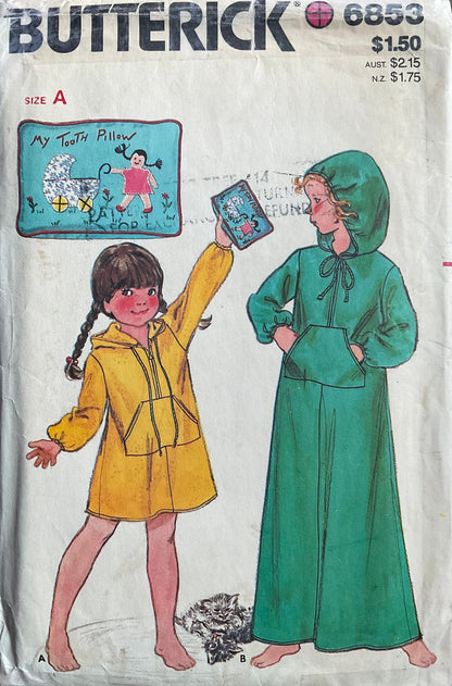 Butterick 6853 Sewing Pattern (Vintage) CUT