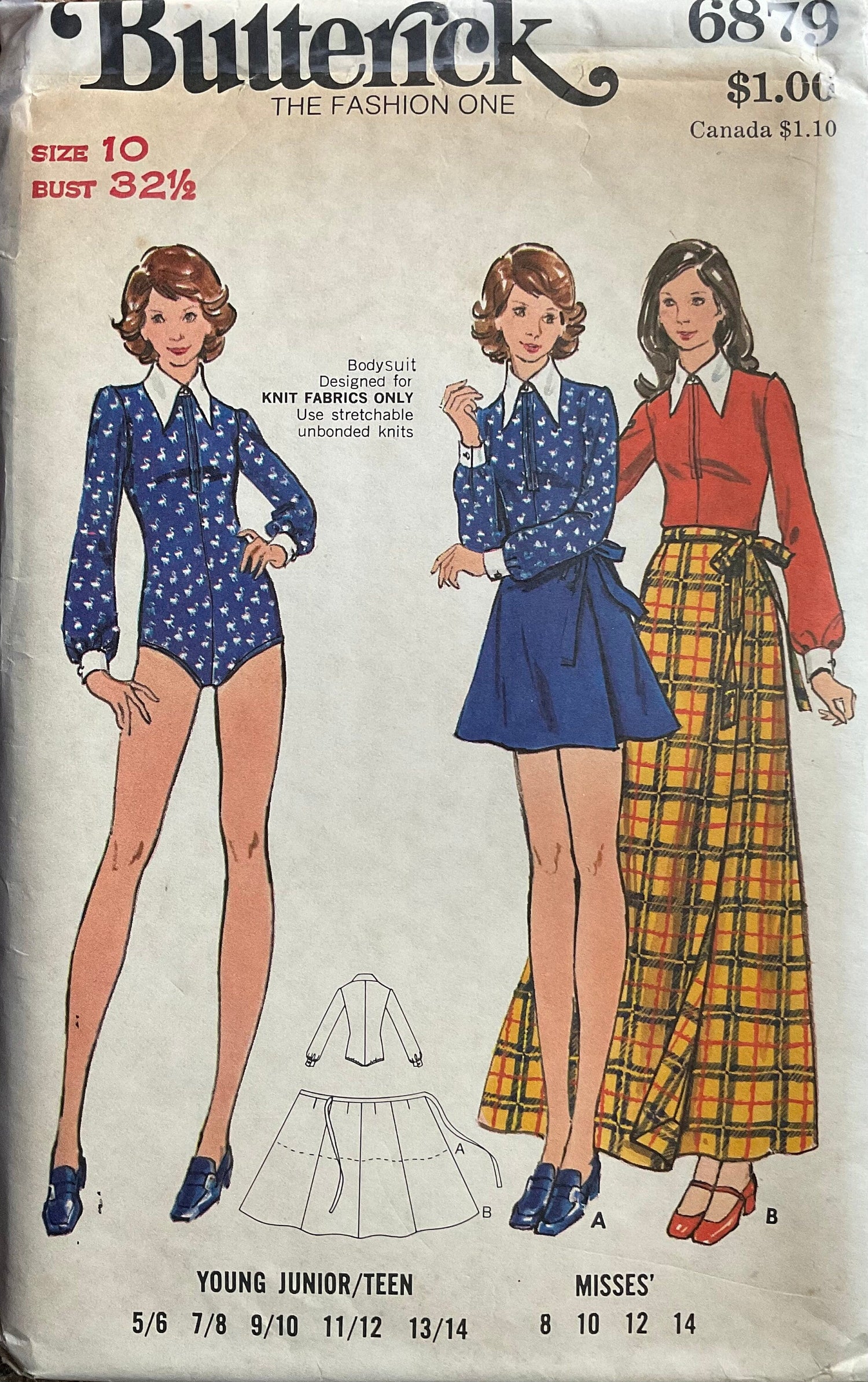 Butterick 6879 Sewing Pattern (Vintage) UNCUT