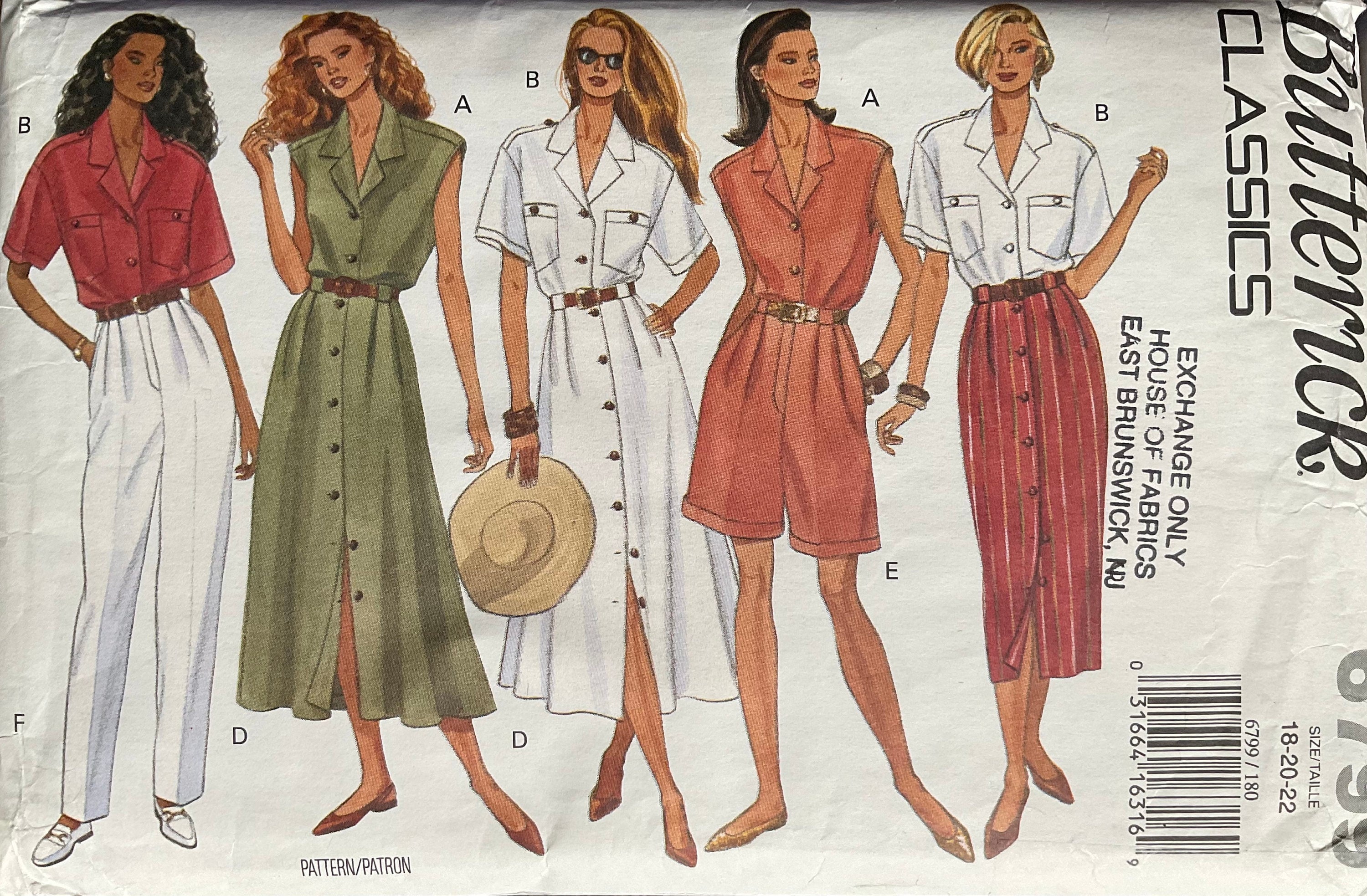 Butterick 6799 Sewing Pattern (Vintage) UNCUT