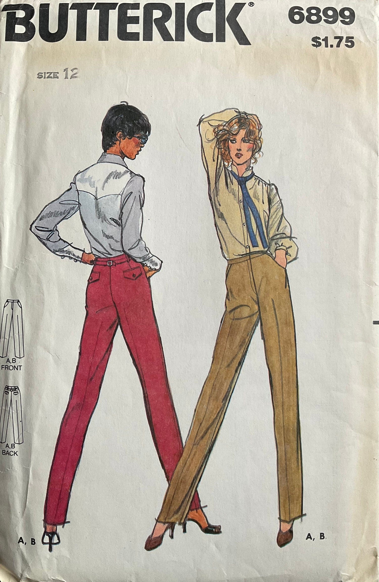 Butterick 6899 Sewing Pattern (Vintage) CUT