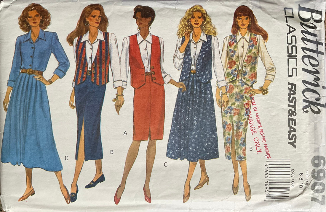 Butterick 6907 Sewing Pattern (Vintage) UNCUT