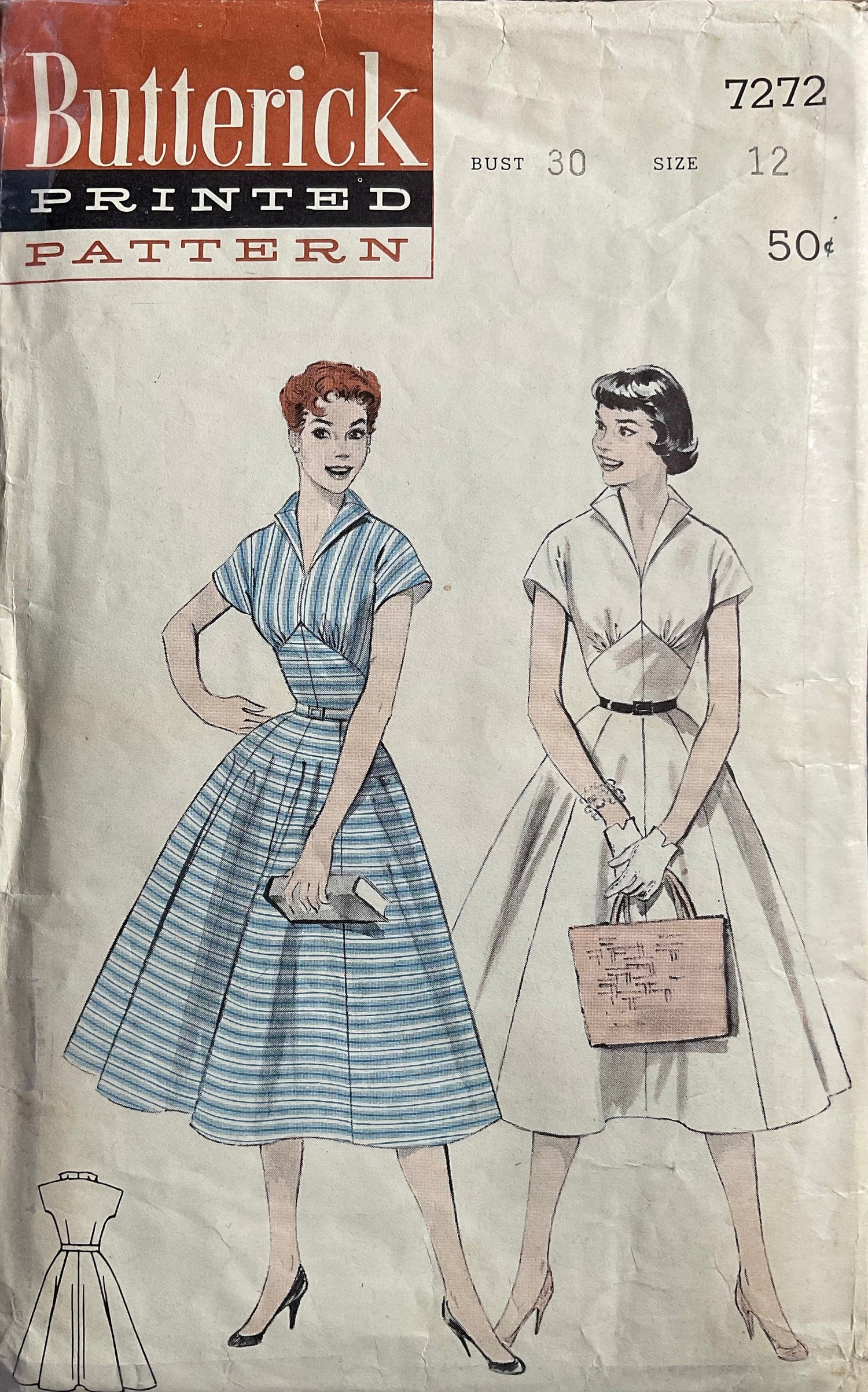 Butterick 7272 Sewing Pattern (Vintage) CUT
