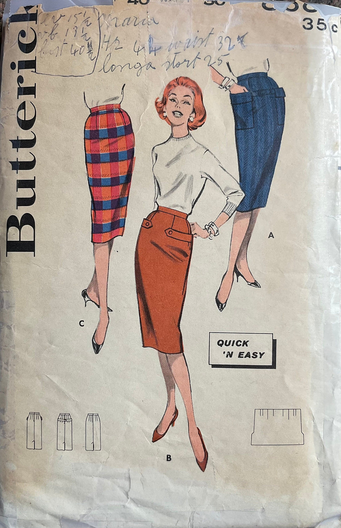 Butterick 8682 Sewing Pattern (Vintage) CUT
