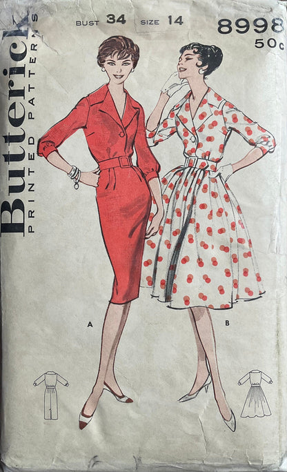 Butterick 8998 Sewing Pattern (Vintage) CUT