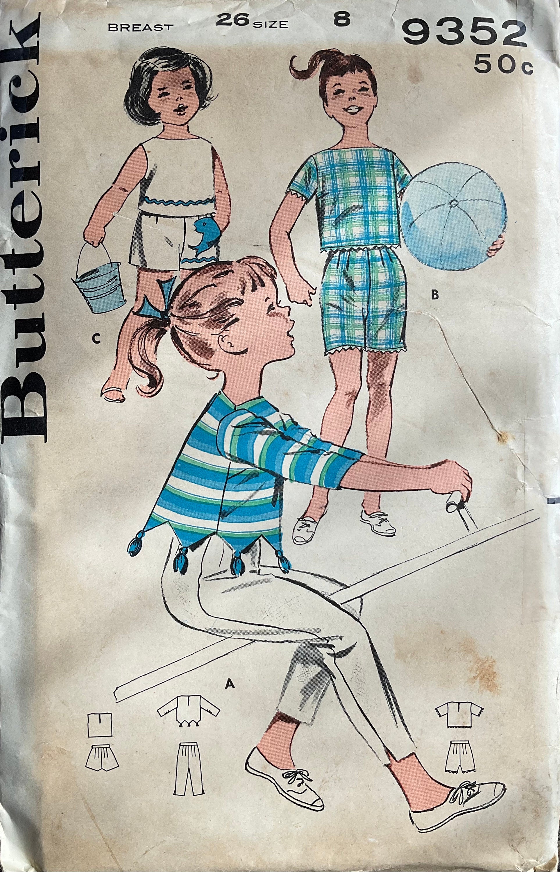Butterick 9352 Sewing Pattern (Vintage) UNCUT