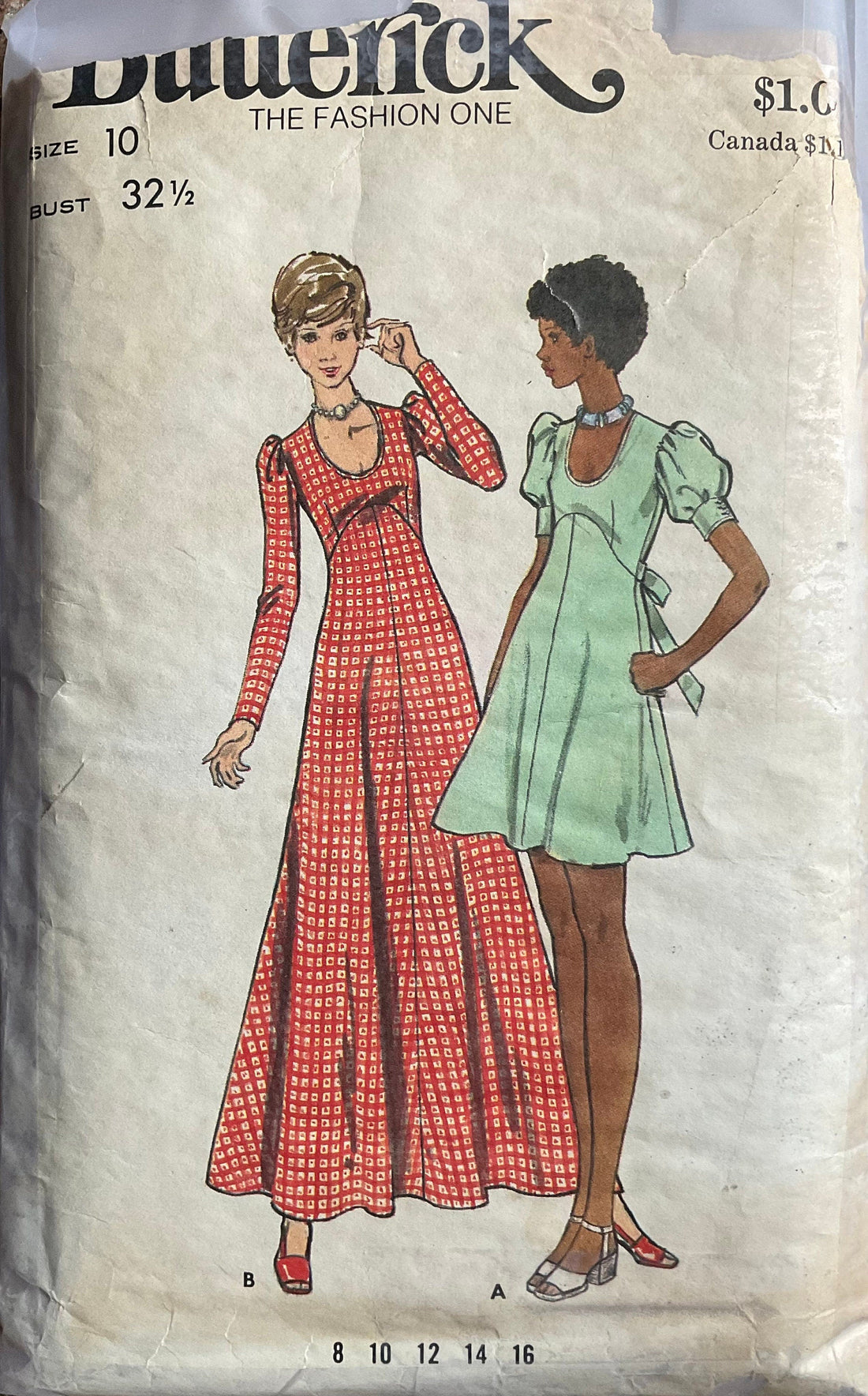 Butterick 6950 Sewing Pattern (Vintage) CUT