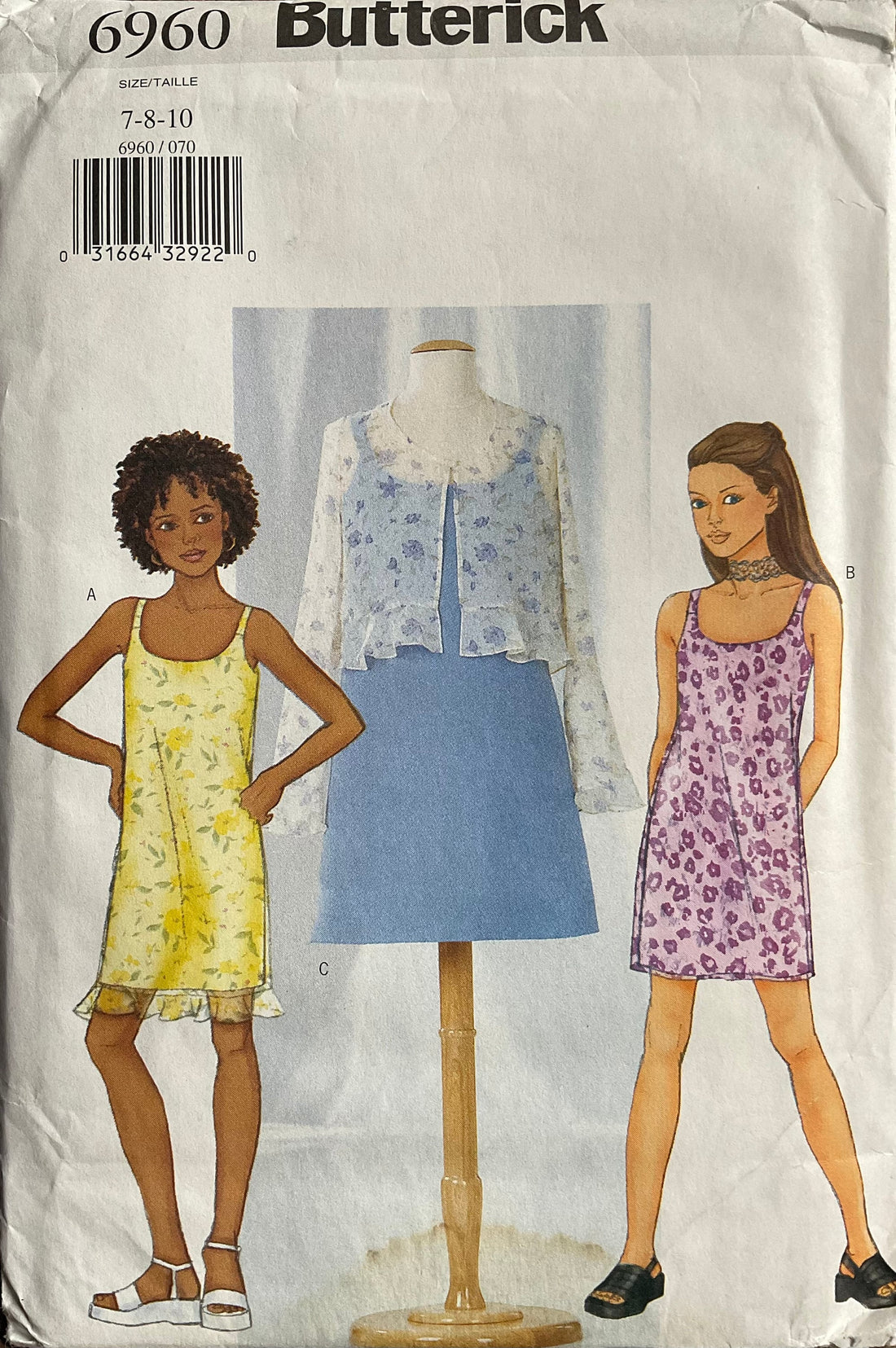 Butterick 6960 Sewing Pattern (Vintage) UNCUT