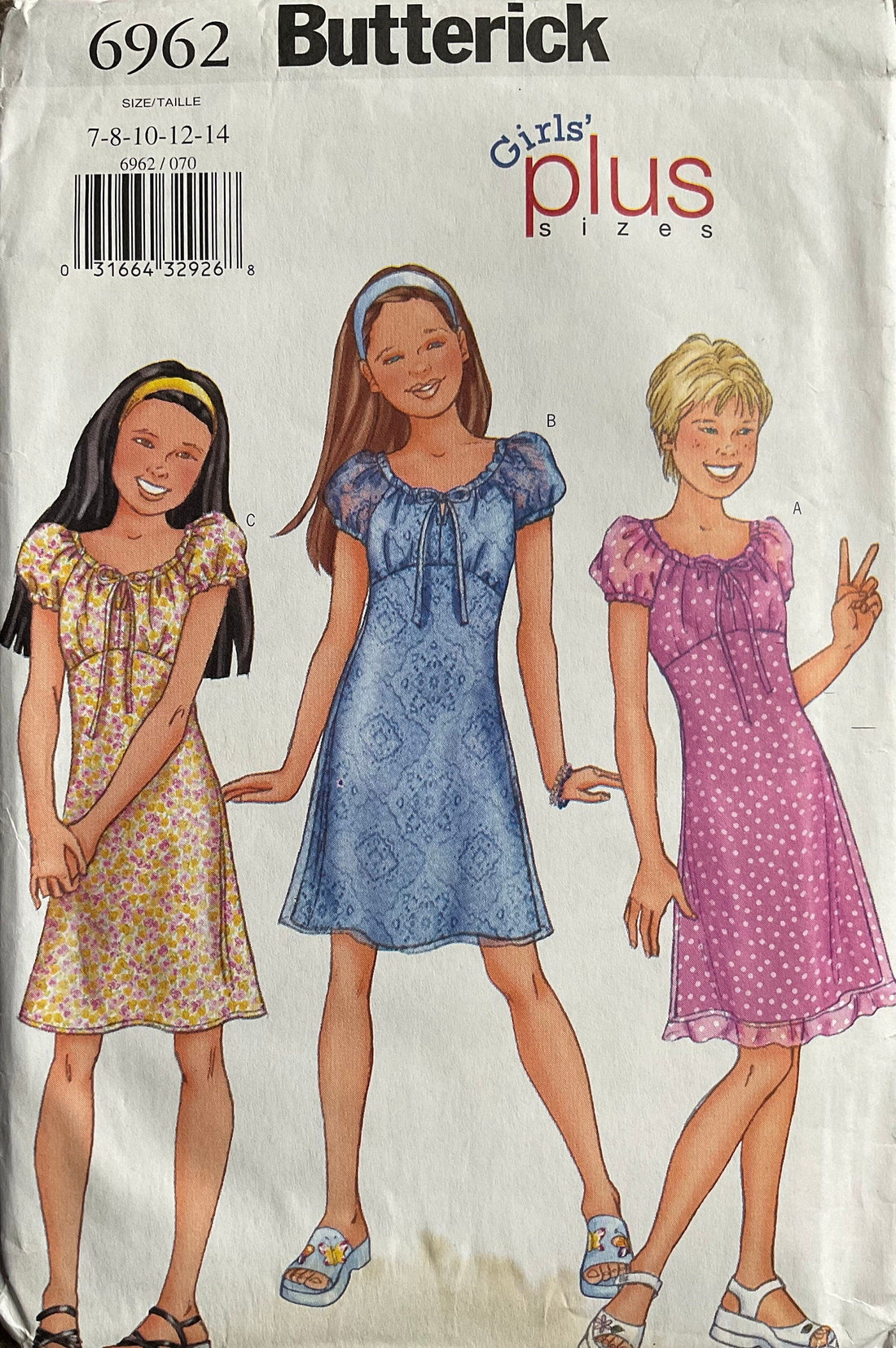 Butterick 6962 Sewing Pattern (Vintage) UNCUT