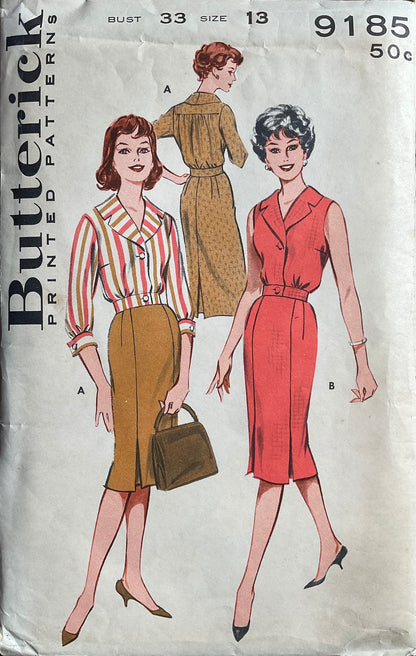 Butterick 9185 Sewing Pattern (Vintage) CUT