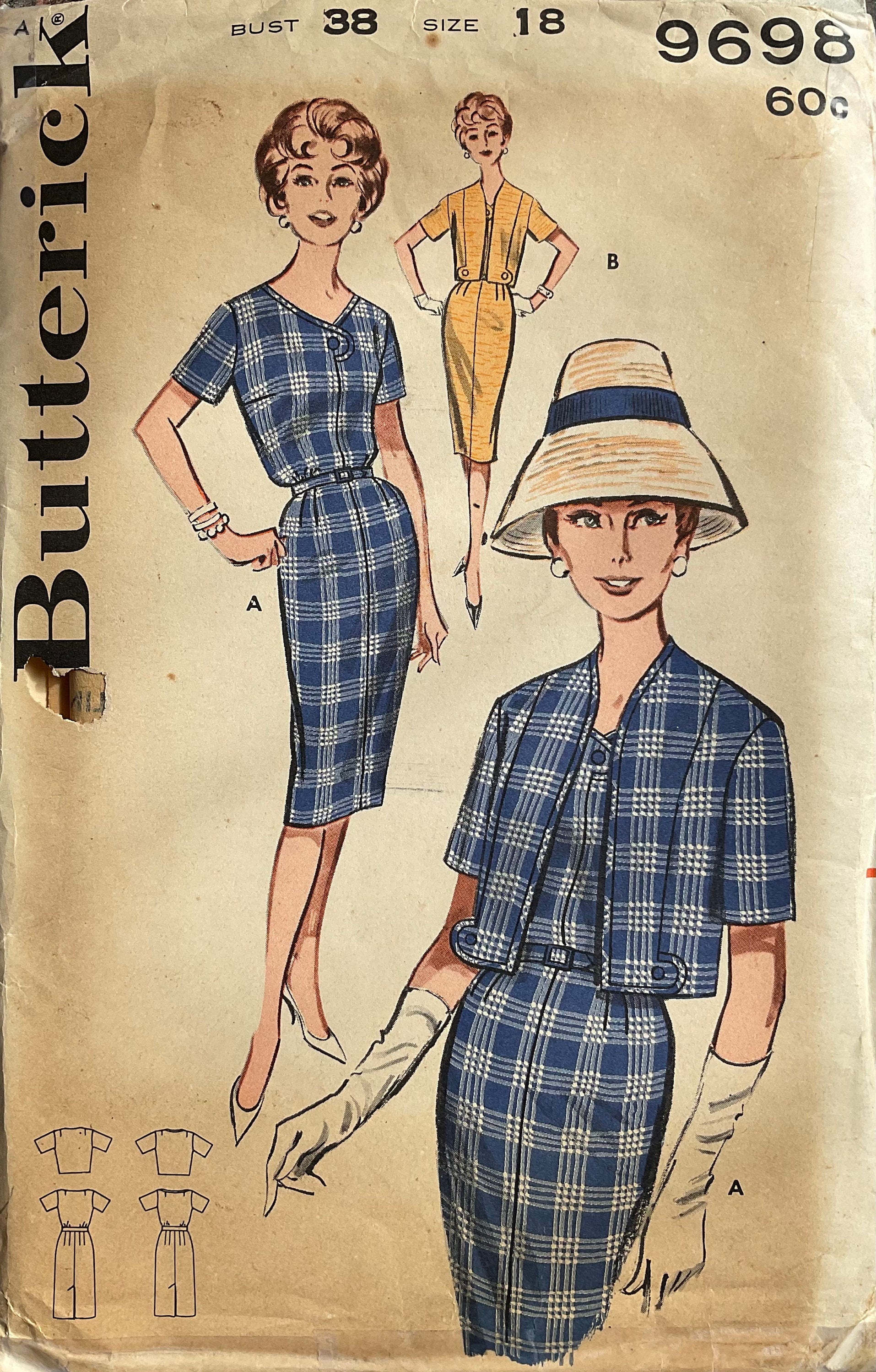 Butterick 9698 Sewing Pattern (Vintage) UNCUT