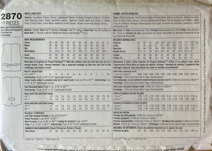 Simplicity 2870 Sewing Pattern CUT