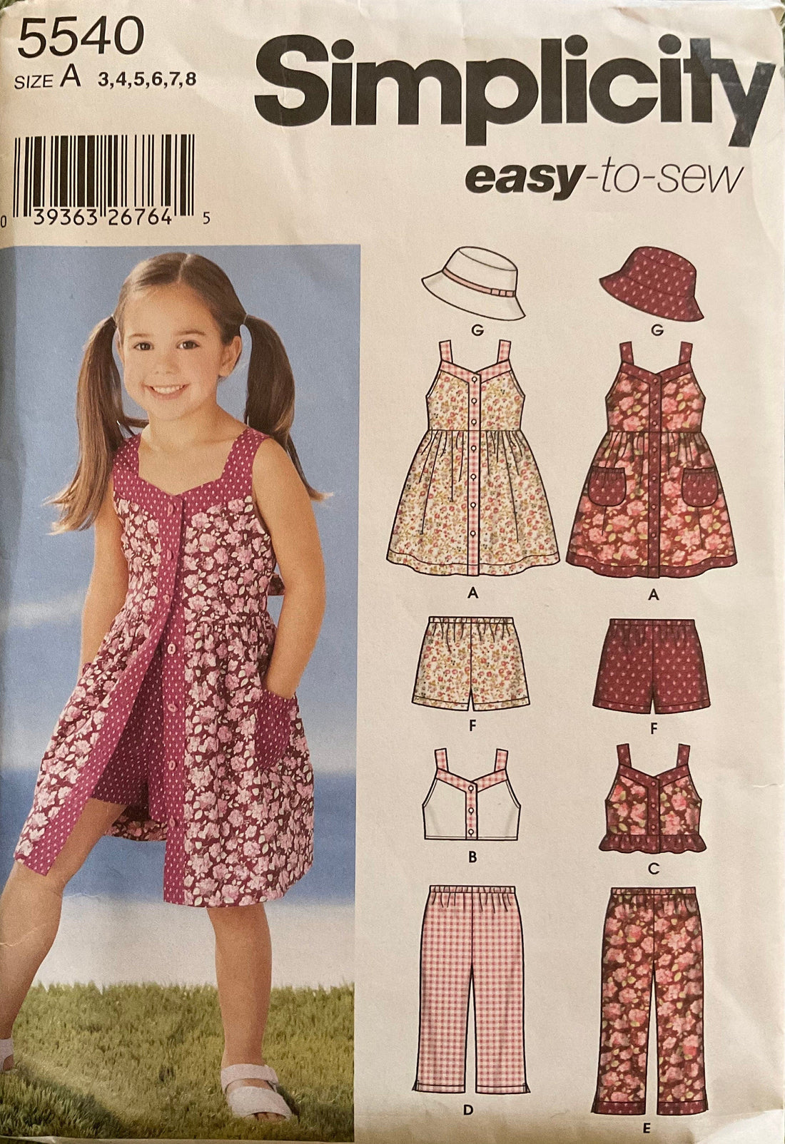 Simplicity 5540 Sewing Pattern (Vintage) CUT