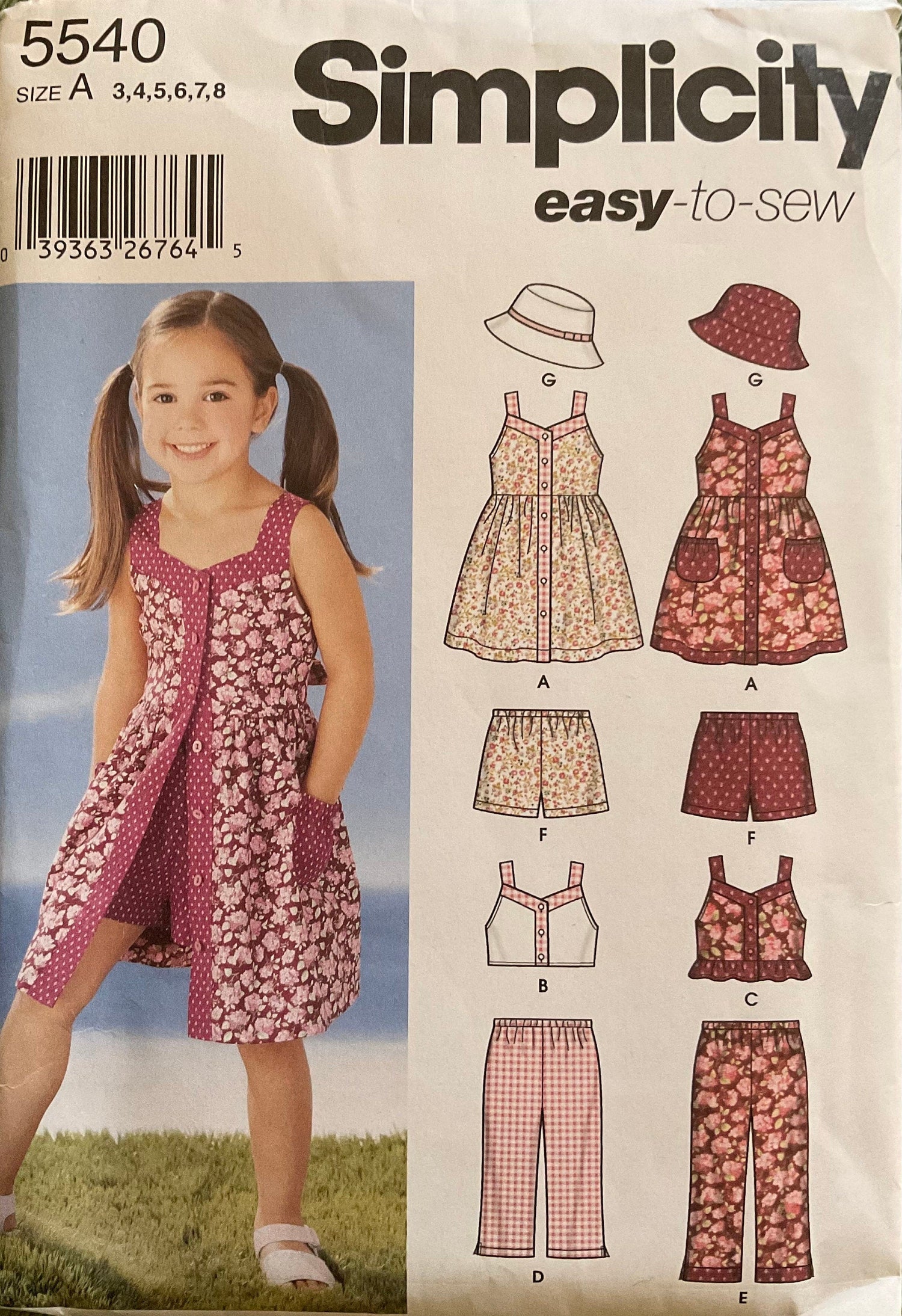 Simplicity 5540 Sewing Pattern (Vintage) CUT