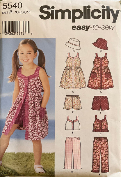 Simplicity 5540 Sewing Pattern (Vintage) CUT