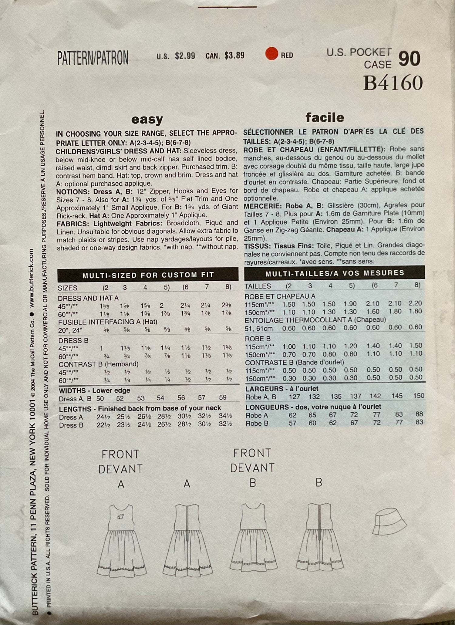 See &amp; Sew 4160 Sewing Pattern (Vintage) CUT