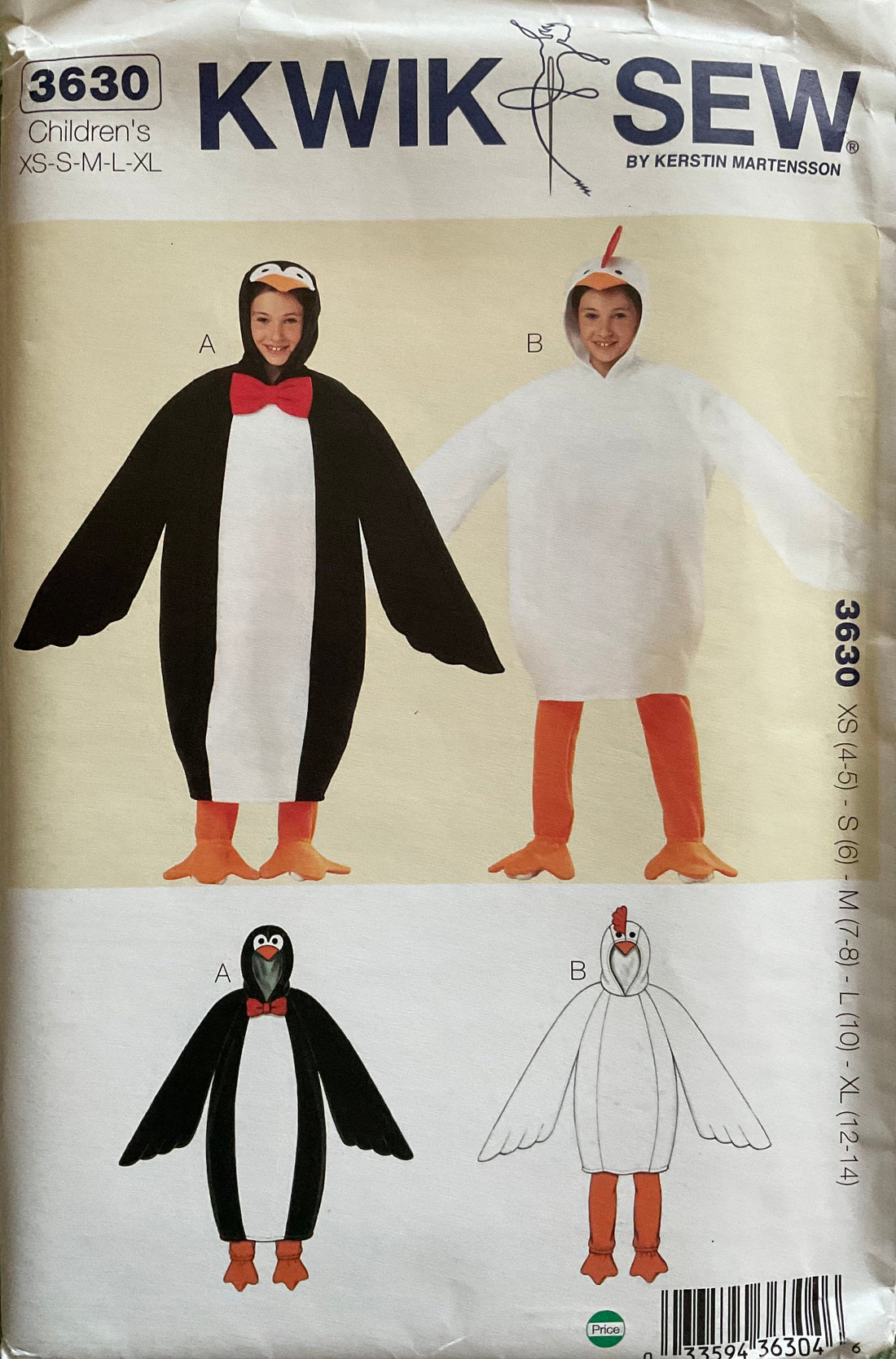 Kwik Sew 3630 Sewing Pattern (Vintage) UNCUT