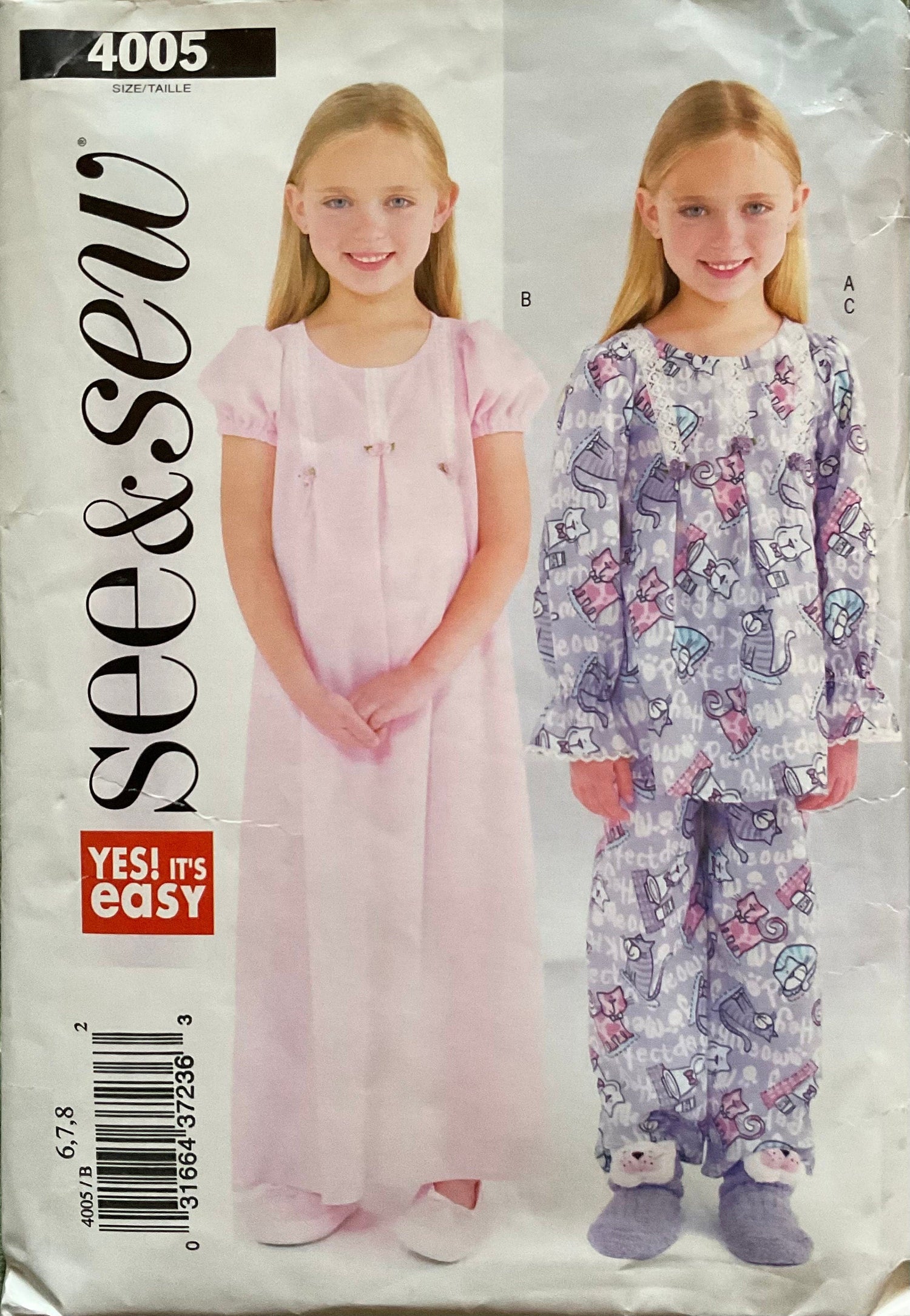 See &amp; Sew 4005 Sewing Pattern (Vintage) CUT